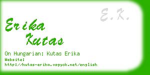 erika kutas business card